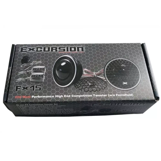 Excursion PX-6C  2-drożny zestaw głośnikowy SQ: 2 tweetery 26mm, 2 woofery 165mm, 4 zwrotnice pasywne - 2ohm, 120/300W, 88dB, 100-30000Hz, głębokość 6